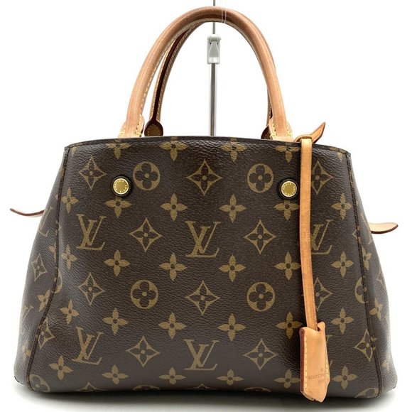 LOUIS VUITTON Montaigne BB M41055 Handbag in Monogram Canvas/Leather, Brown, ... - Picture 1 of 15